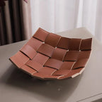 PU Leder Valet Tray mit Wende-Design – Quadratische Schlüsselablage & Desktop Organizer für Handy, Geldbörse & Münzen