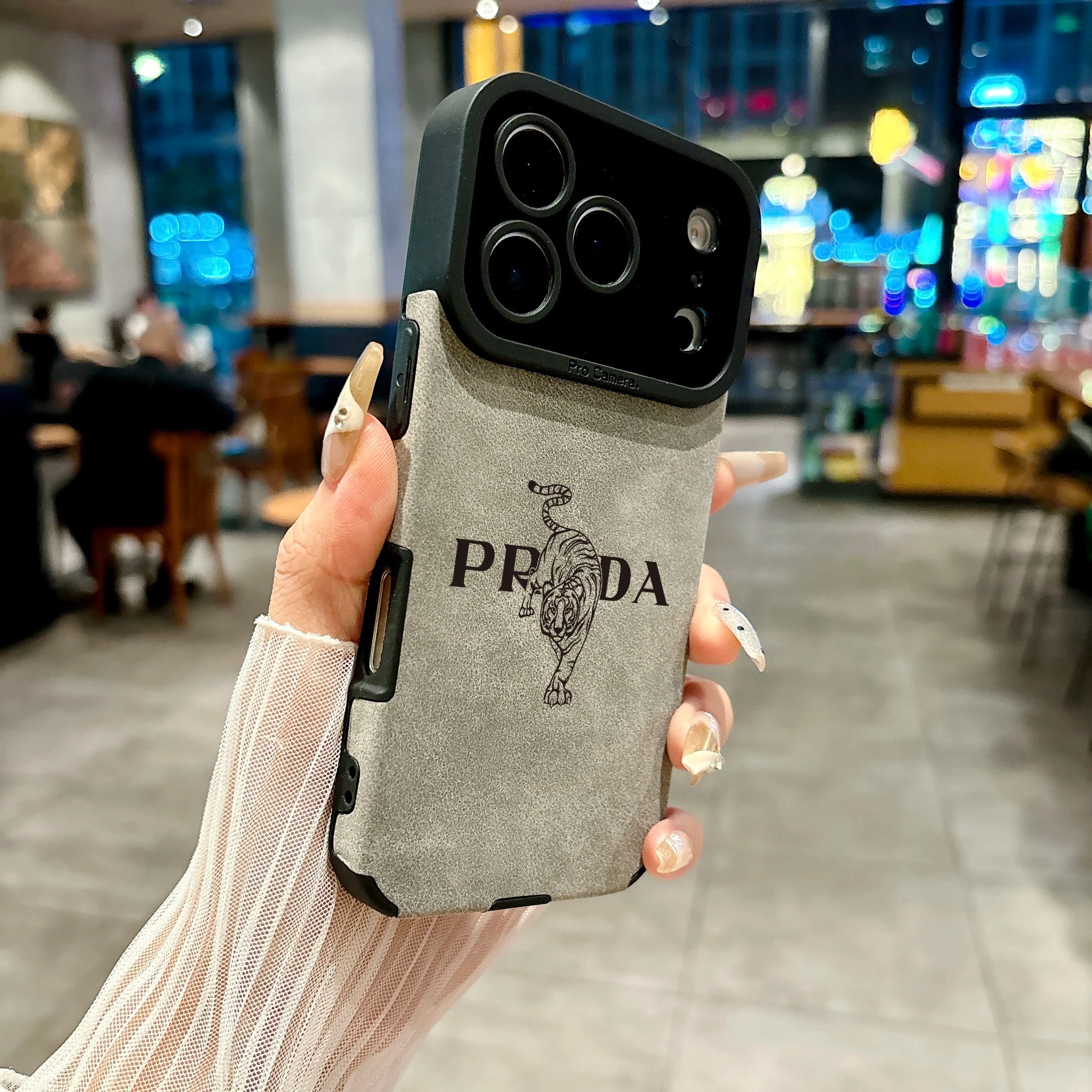 Luxuriöse Mikrofaser-Leder Handyhülle für iPhone 17, 16, 15, 14, 13, 12, 11 Pro &amp; Pro Max - Funda de cubierta completa Italy Tiger Streetwear