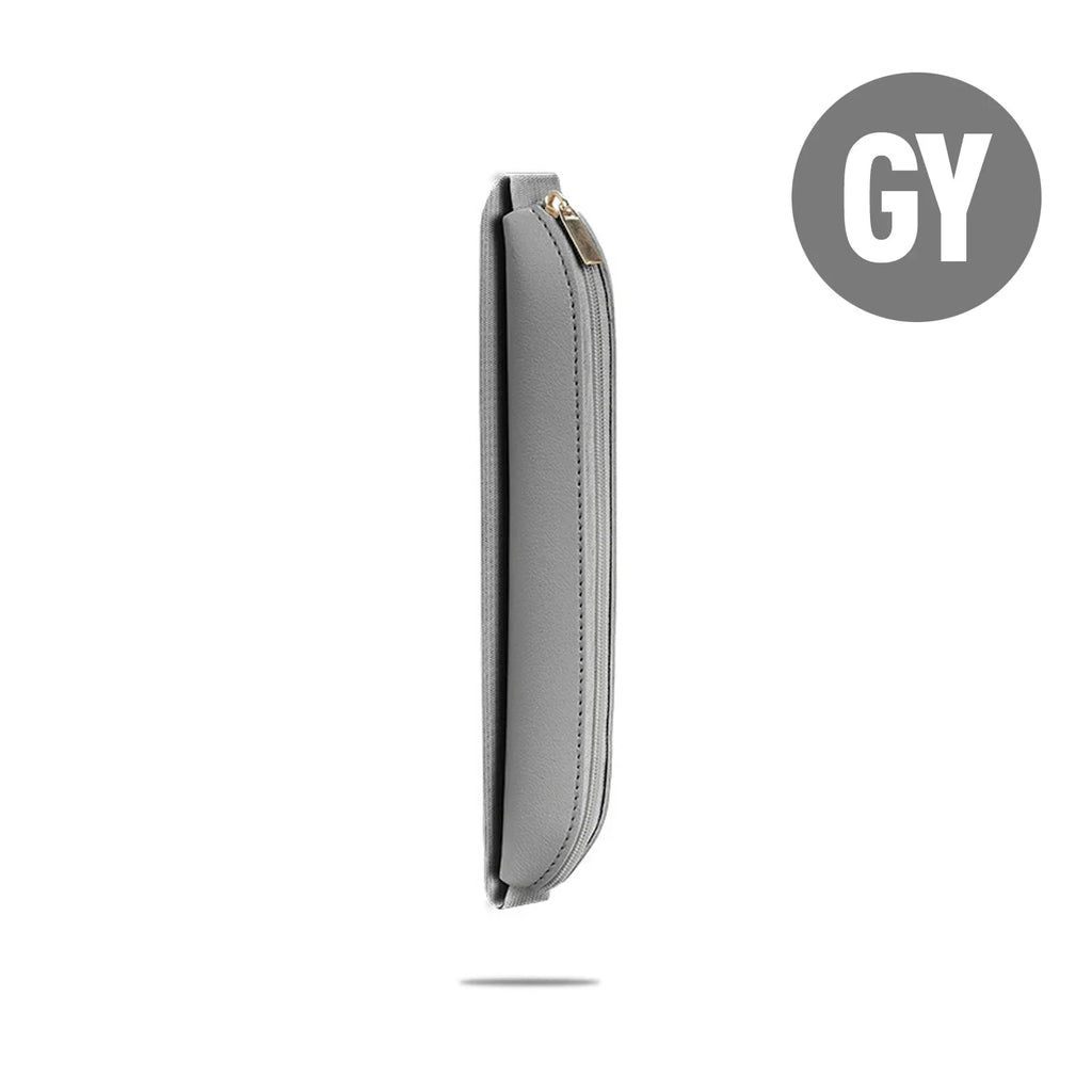 PU Leder Stifteetui mit Buchband &amp; Reißverschluss – Grosses Stiftemäppchen für Schule, Büro &amp; Studium 