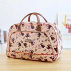 Sac fourre-tout de voyage pour femme en cuir PU – Grand sac de sport étanche avec une grande capacité, pochette de week-end et de bagage moderne 