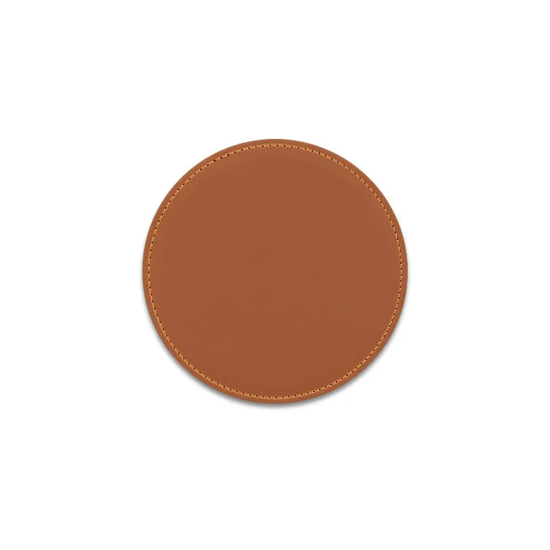 Individueller PU-Leder Untersetzer mit Logo – Achteckiger Kaffee- &amp; Tassenuntersetzer im nordischen Stil | Résistant à l'eau et moderne 