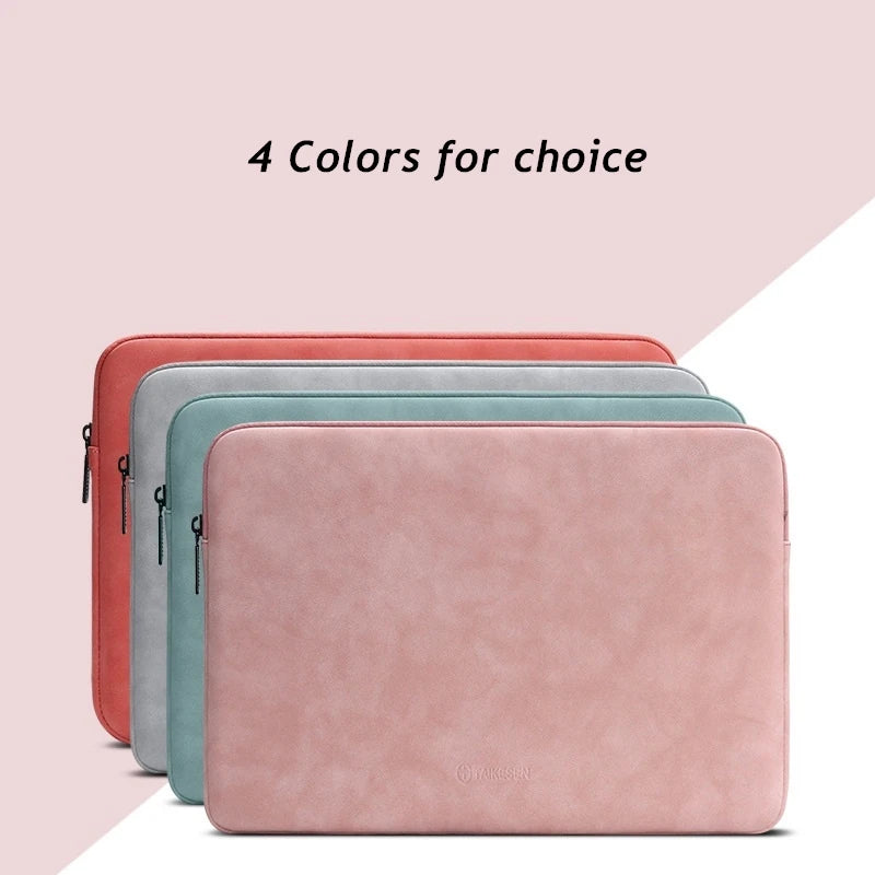 Housse en cuir PU pour ordinateur portable – Sac élégant pour ordinateur portable pour MacBook, ASUS, Huawei et Notebook 12–16 pouces, unisexe 