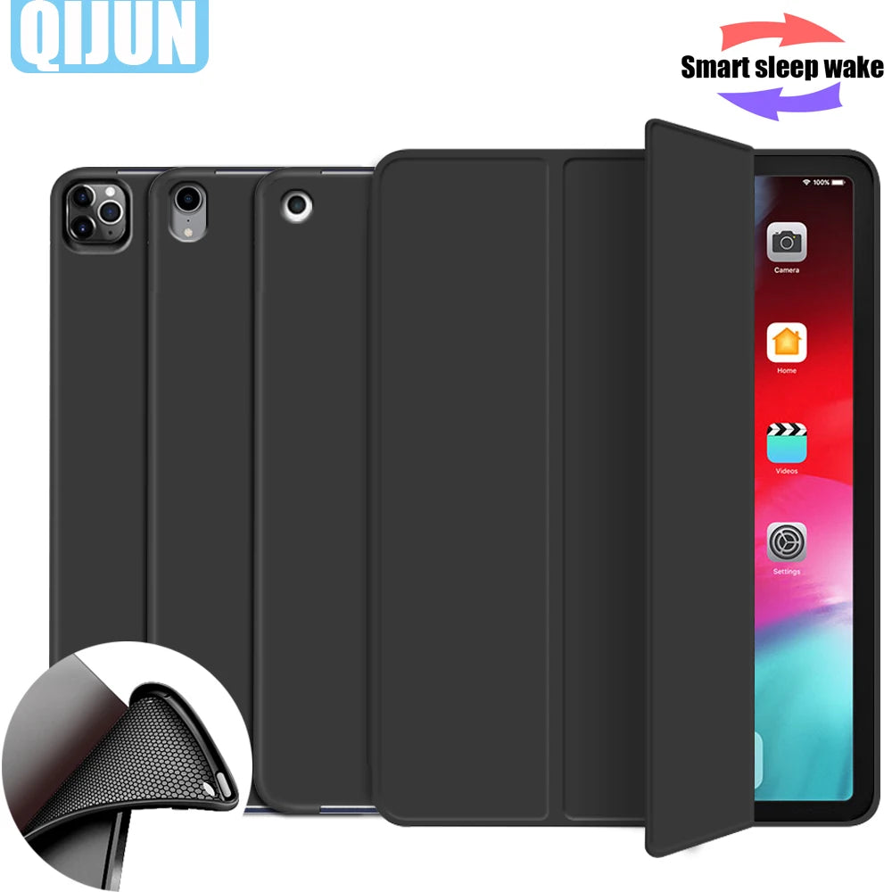 Smart Wake Lederhülle für iPad 9.7 Zoll (2017, 5. Generation) – Tri-Fold Flip Cover mit Standfunktion für A1822 & A1823