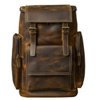 MUNUKI Vintage Crazy Horse Leder Rucksack Herren – Großer Kletter- &amp; Hiking-Rucksack aus echtem Rindsleder (Modell M-814) 