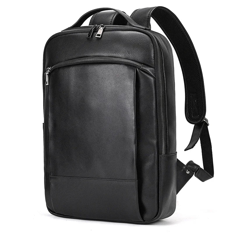 Vintage Herren Rucksack aus Crazy Horse Leder – Mochila retro para ordenador portátil más grande aus echtem Leder para viajes y negocios 