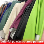 Dünnes weiches Kunstleder Meterware – Tissu en cuir PU élastique avec revêtement pour vêtements, sacs et projets de bricolage 