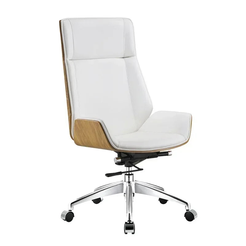 Executive Bürostuhl aus Leder – Komfortabler Konferenz- & Computerstuhl für langes Sitzen, Homeoffice & Mitarbeiterarbeitsplätze