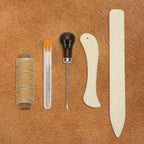 Ensemble d'outils en cuir et vêtements – Kit de bricolage en cuir et reliures robustes avec outils, travaux de couture et travaux manuels 