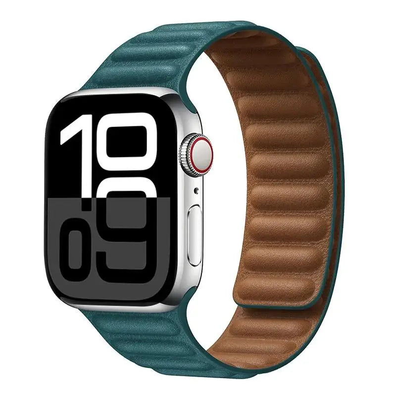 Magnetisches Lederarmband für Apple Watch – Original Leather Loop Strap 38–49 mm für Series 3–11, SE & Ultra 2