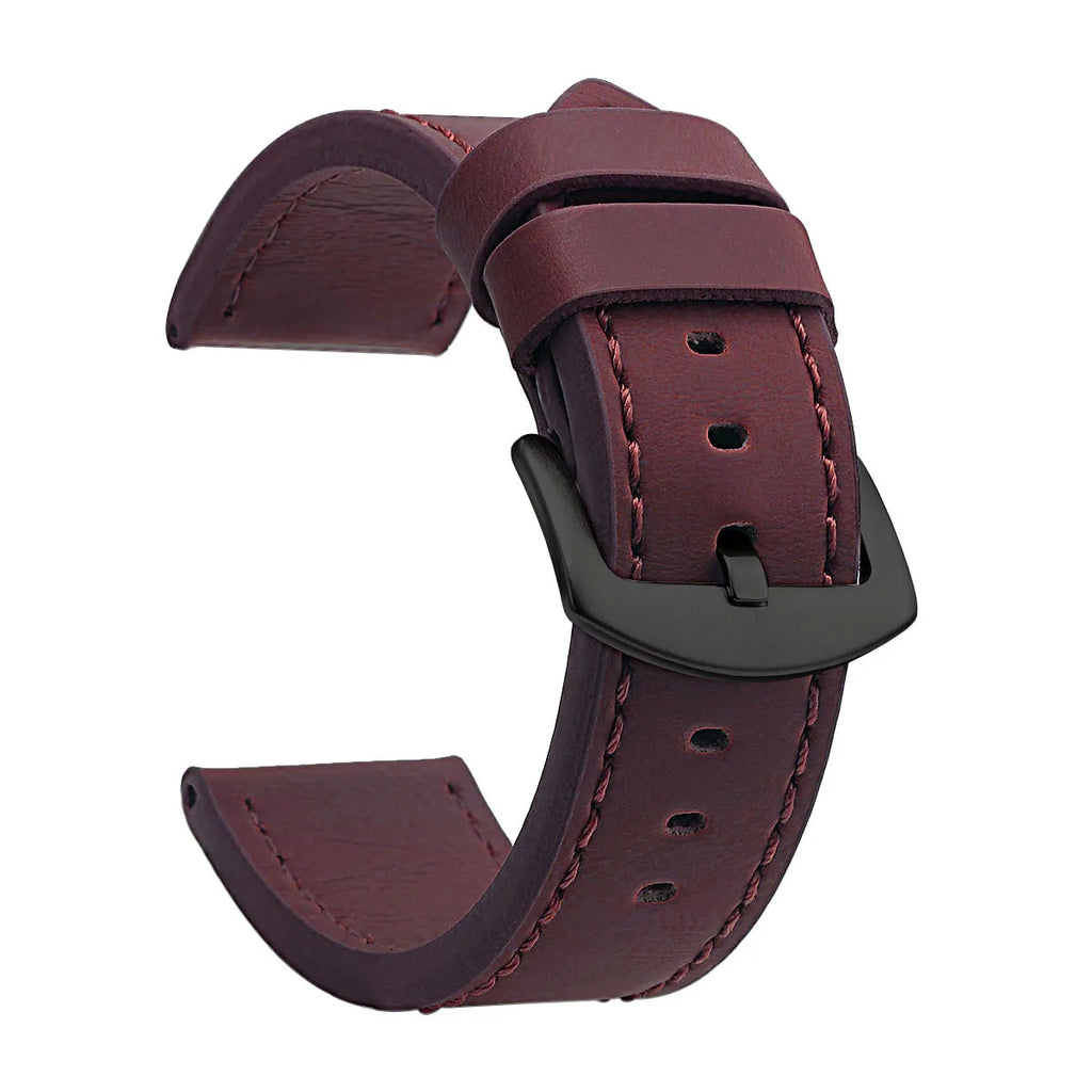 SAMCO Sport Vintage Leder-Uhrenarmband mit Edelstahlschließe - Correa de reloj clásica 18 / 20 / 22 / 24 mm para brazaletes