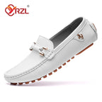 YRZL Herren Loafer Slip-On – Atmungsaktive Moccasins aus PU Leder in Weinrot, bequeme Driving Shoes bis Größe 48