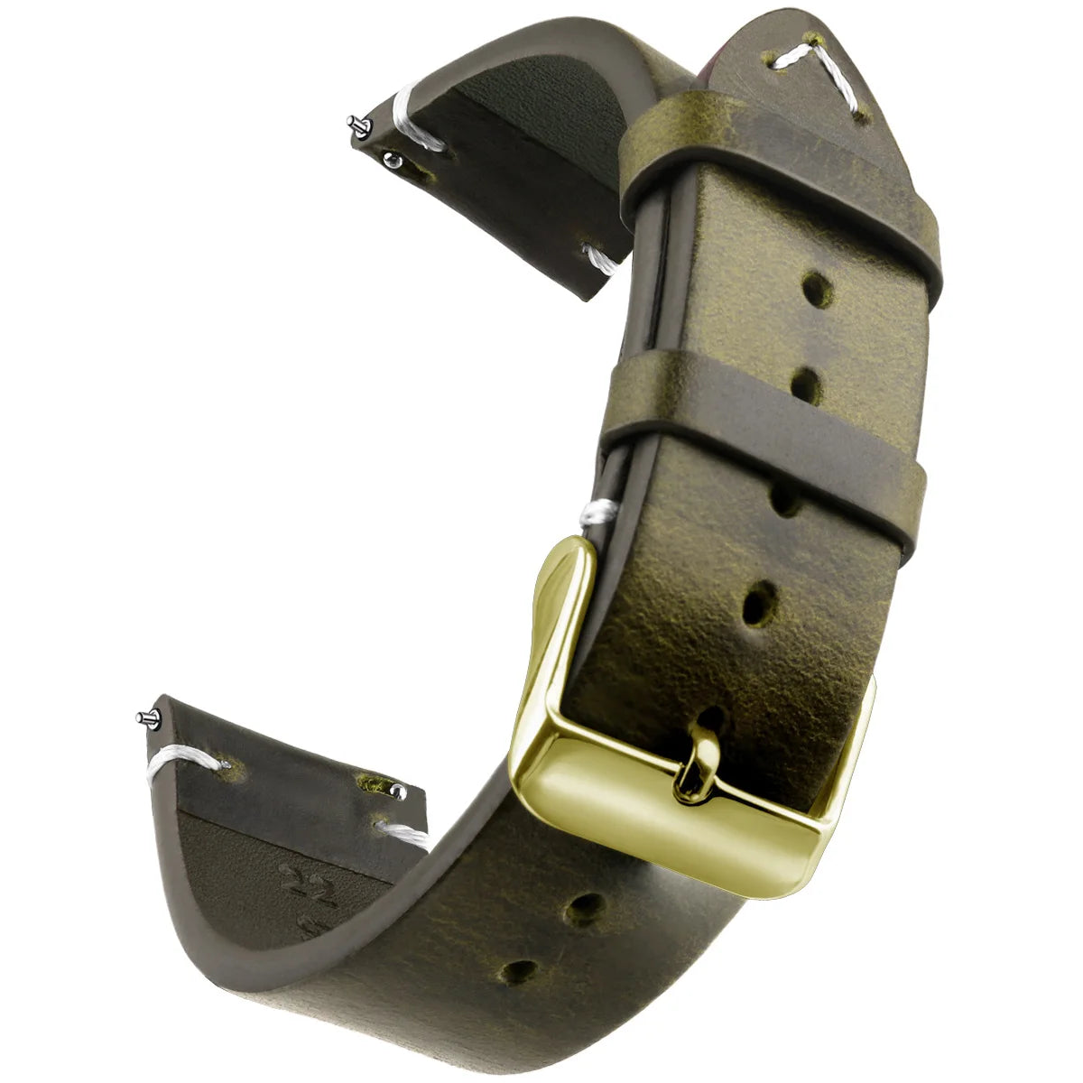 Gewachstes Leder Uhrenarmband mit Quick Release – Echtes Rindsleder Armband in 18–24mm für Smartwatches & klassische Uhren