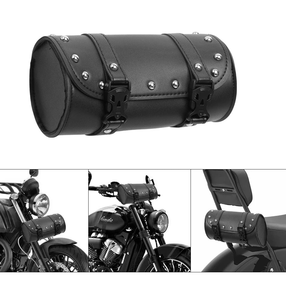 Motorrad Universal Gabeltaschen aus PU-Leder – Wasserdichte Werkzeug- & Satteltaschen für Harley, Honda, Yamaha & Sportster