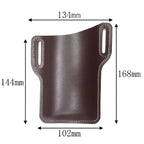 Herren PU-Leder Handy Gürteltasche - Bolsa de cintura con funda para teléfono para viajes, actividades al aire libre, camping y todo tipo de etiquetas 