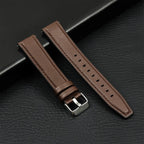 Brazalete de cuero vintage de 20 mm y 22 mm para Samsung Galaxy Watch 4–7 y Xiaomi Redmi Watch – Brazalete clásico para reloj inteligente con diseño dorado 
