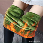 Leggings de piel sintética de invierno para mujer: cintura alta, cálidos con flores, corte ajustado y elásticos en cuero clásico 