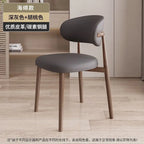 Italienischer Polster-Esszimmerstuhl aus Leder – Moderner Küchenstuhl mit Rückenlehne, High-Density Schaum &amp; stabilem Eisenrahmen im nordischen Design