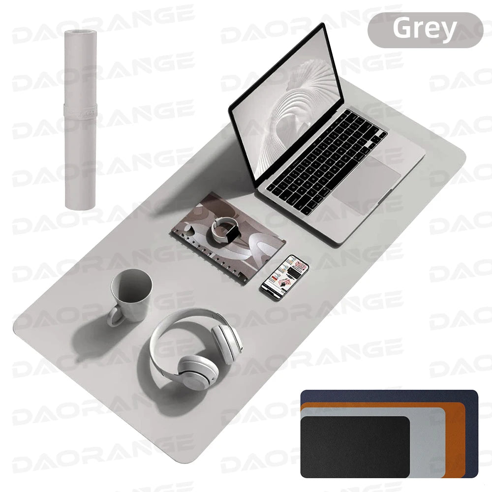 PU Leder Schreibtischunterlage in mehreren Größen – Wasserdichtes XXL Mouse Pad für Büro, Gaming & PC von DAORANGE