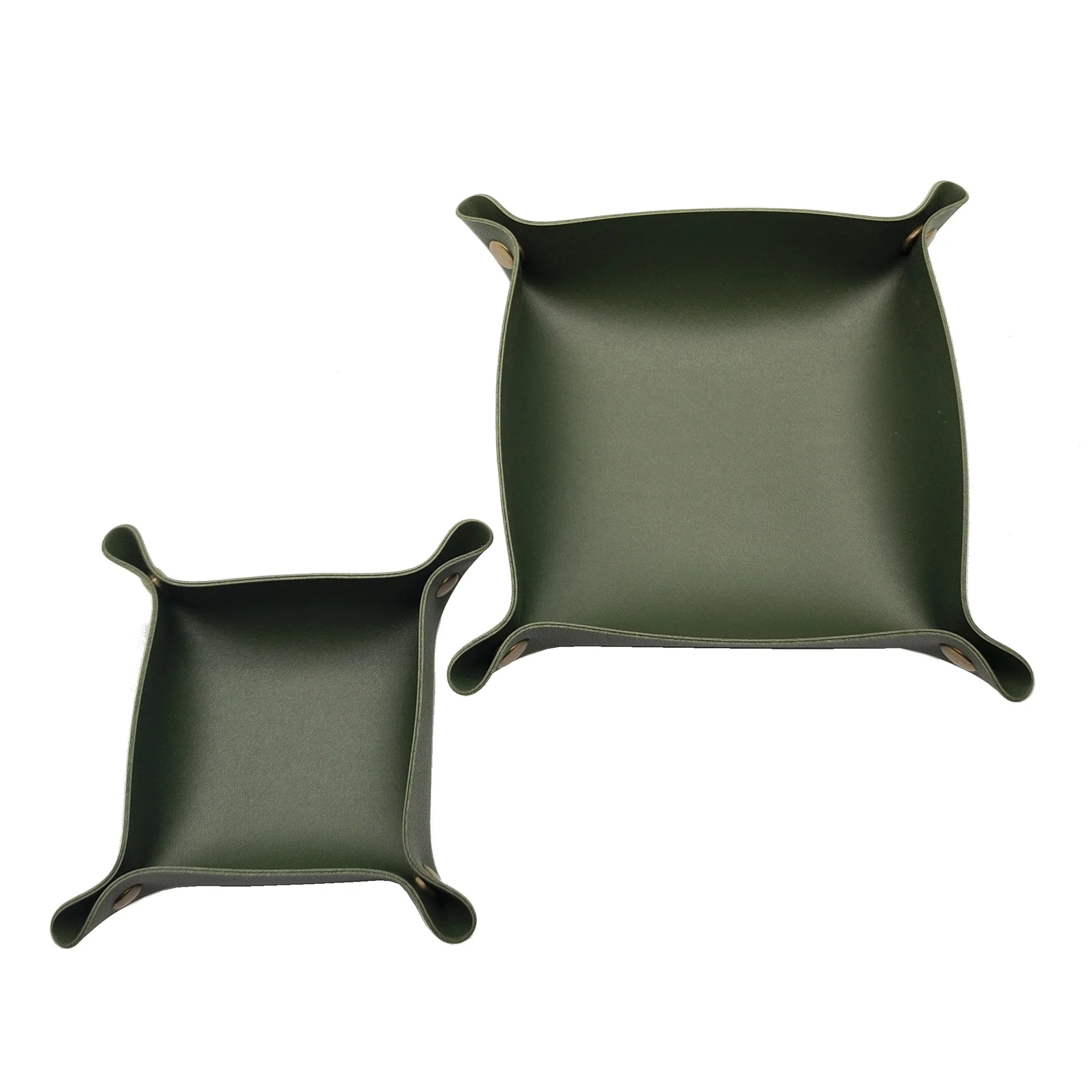 Nordische PU Leder Ablageschale 25 × 25 cm – Faltbare Design-Aufbewahrung für Schmuck, Kosmetik & Schlüssel