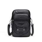 Damen PU-Leder Crossbody Bag – Kleine Vintage Schultertasche, Multifunktional für Geld, Handy & Essentials