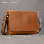 Newsbirds Vintage Herren Leder-Aktentasche – Crazy Horse Laptop Messenger Bag para oficina y oficina 