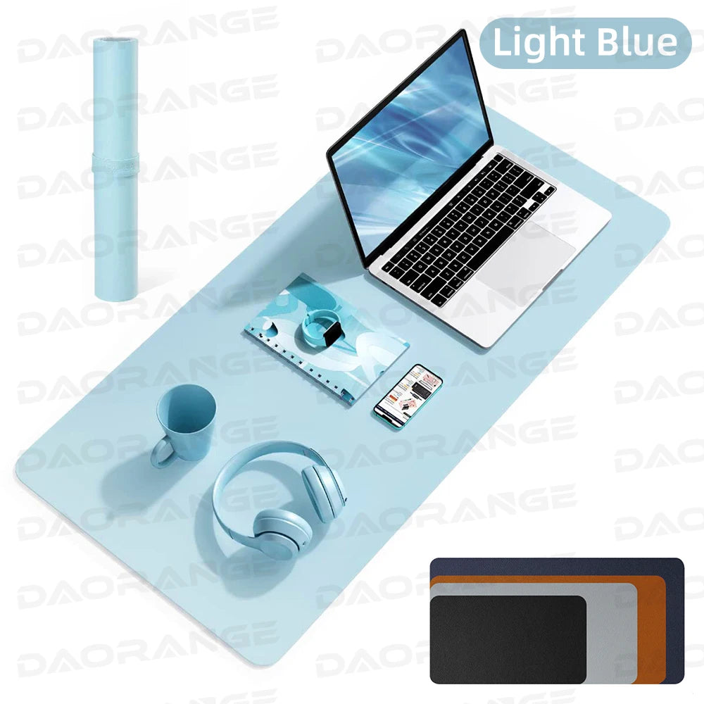 PU Leder Schreibtischunterlage in mehreren Größen – Wasserdichtes XXL Mouse Pad für Büro, Gaming & PC von DAORANGE