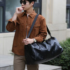 Singelila Golf Boston Bag – Große PU-Leder Golfkleidungstasche für Reisen, Business und Sport, Unisex Crossbody Handbag