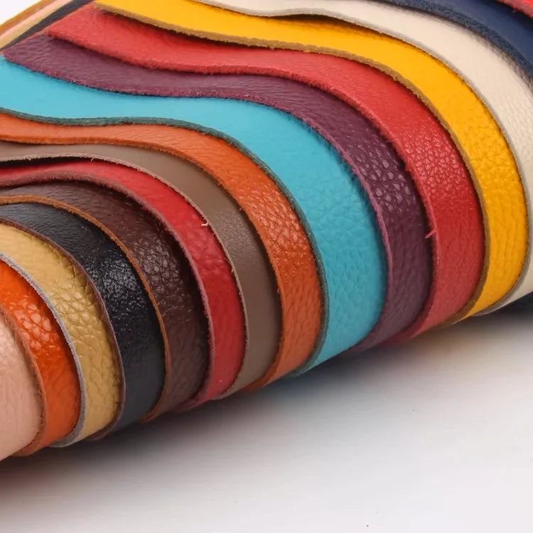 Buntes weiches Rindsleder am Stück – Hochwertiges Echtleder 1,5 mm für Taschen, Polster & DIY Lederprojekte