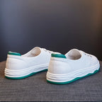 Damen Leder Sneaker Slip-On – Luxus Casual Schuhe aus echtem Leder, flache Designer-Sneakers für Frühjahr &amp; Sommer 