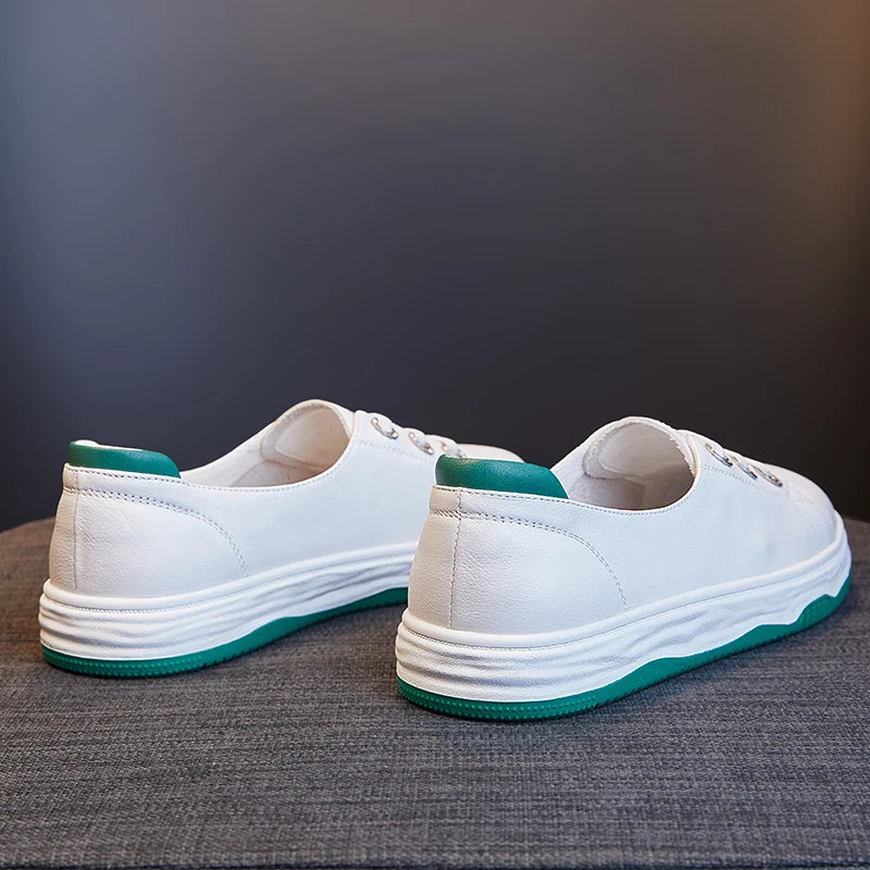 Damen Leder Sneaker Slip-On – Luxus Casual Schuhe aus echtem Leder, flache Designer-Sneakers für Frühjahr &amp; Sommer 