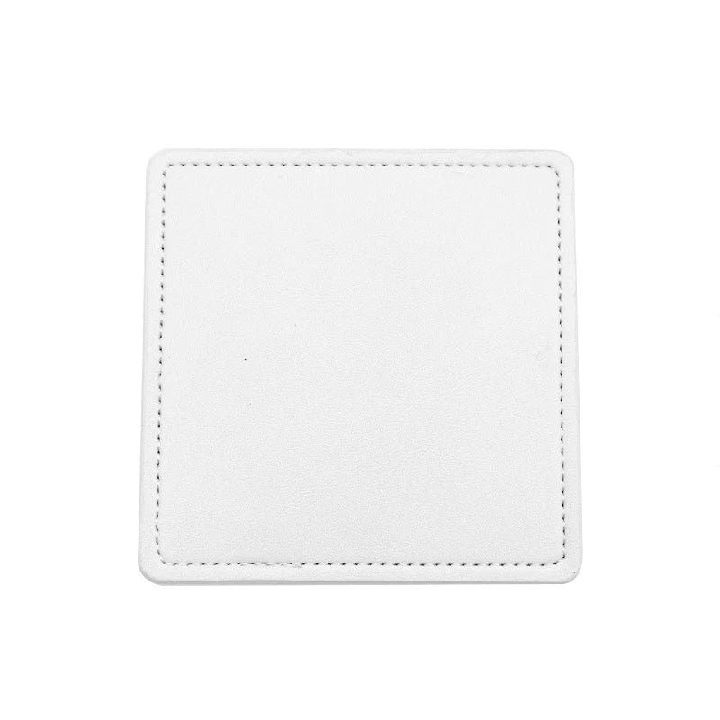 2er-Set personalisierte PU-Leder Untersetzer mit kostenloser Gravur – Runde Kaffee- & Getränkeunterlagen als Hochzeitsgeschenk & stilvolle Tischdeko