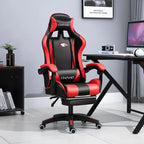 Gaming Chair 2025 aus PU-Leder – Ergonomischer Drehstuhl mit hoher Rückenlehne, Liftfunktion & Rollen für Schlafzimmer, Büro & Gaming Setup