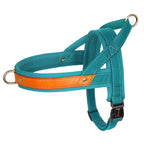 No-Pull Hunde-Geschirr Set aus Nylon & PU-Leder – Gepolstertes Harness mit Halsband & Leine für kleine, mittlere & große Hunde