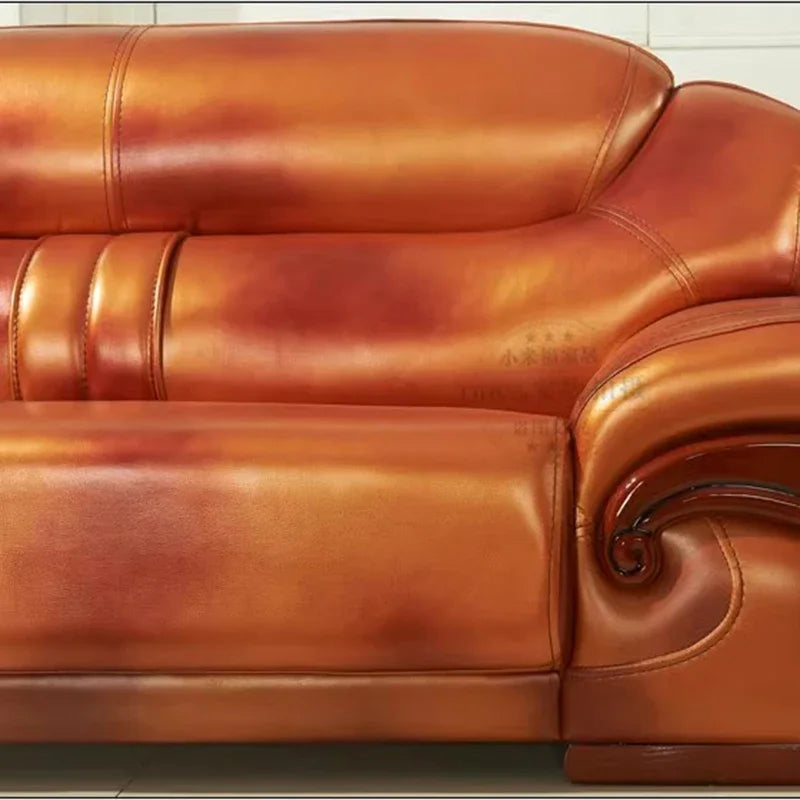 Luxus Leder-Wohnzimmersofa mit Schlaffunktion – Modernes, minimalistaisches Relax-Sofa mit Stauraum, elegantes Designer-Sofa für stilvolles Wohnen