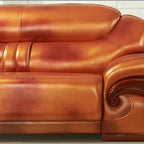 Luxus Leder-Wohnzimmersofa mit Schlaffunktion – Modernes, minimalistaisches Relax-Sofa mit Stauraum, elegantes Designer-Sofa für stilvolles Wohnen