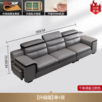 Smartes Leder-Ecksofa aus Rindsleder mit kabellosem Laden & Audio – Modernes Designer Sofa mit Massagefunktion und Stauraum