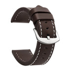 SAMCO Sport Vintage Leder-Uhrenarmband mit Edelstahlschließe - Correa de reloj clásica 18 / 20 / 22 / 24 mm para brazaletes