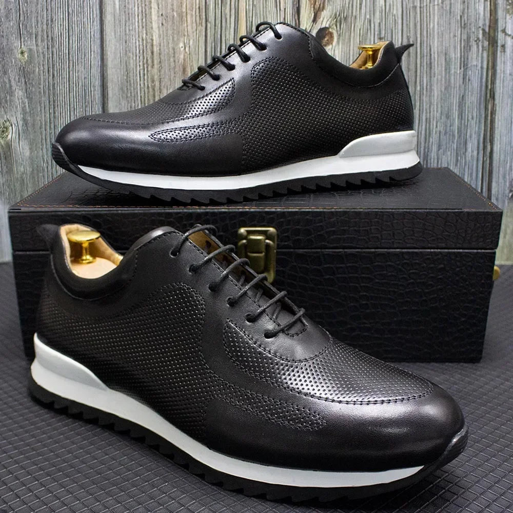Felix Chu Herren Ledersneaker – Luxus Oxfords aus echtem Rindsleder, bequem, wasserdicht, klassische Casual Schuhe für Alltag und Reisen