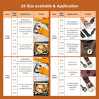 WUTA Ovaler Lederloch Stanzer – Schwerlast Oblong Punch aus Edelstahl für Gürtel, Riemen & Uhrenarmbänder (25 Größen)