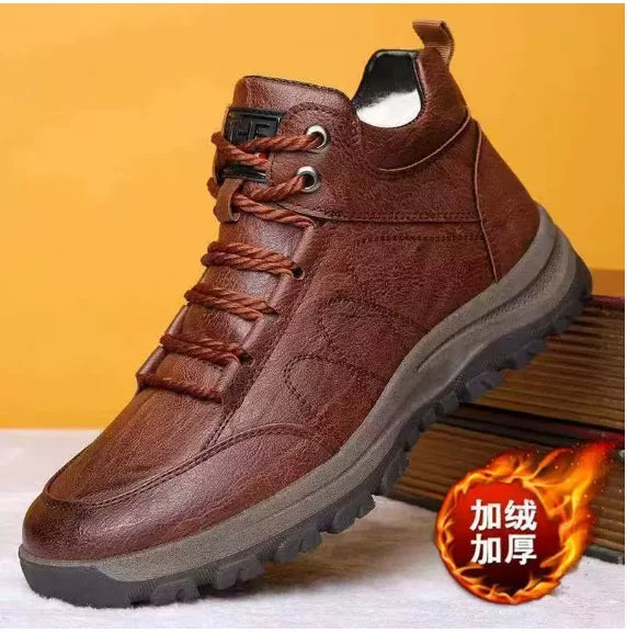 Guimin Herren Outdoor Sneaker – Leichte, rutschfeste PU-Leder Schuhe, Casual Sportschuhe, komfortabel & verschleißfest
