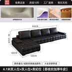 Luxuriöses Designer Leder-Ecksofa im italienischen Stil – Moderne Relax-Wohnlandschaft in L-Form aus Echtleder, individuell konfigurierbar