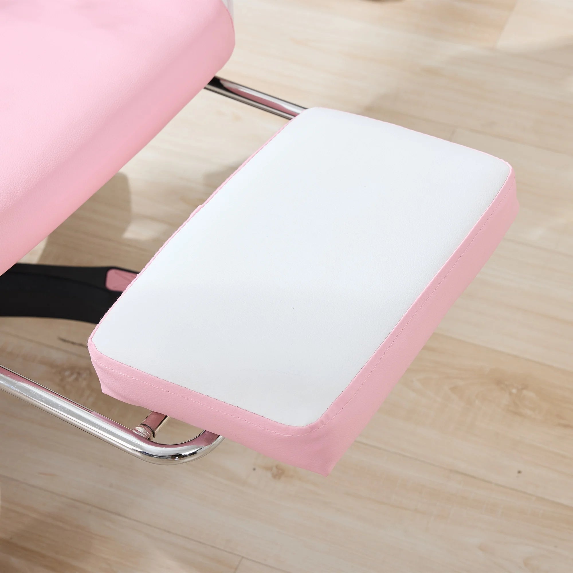 Ergonomischer Racing Gaming Chair in Pink – Höhenverstellbarer Leder-Drehstuhl mit High-Back Rückenlehne, Fußstütze & Massagefunktion