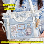Y2K Ita Bag Damen – Sac fourre-tout transparent et bandoulière au style japonais Lolita, grand sac fourre-tout DIY Display 