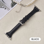 Schmales Lederarmband für Apple Watch – Slim Leather Strap 38–45 mm für Series 3–10, SE & Ultra | Elegantes Wristband aus Leder