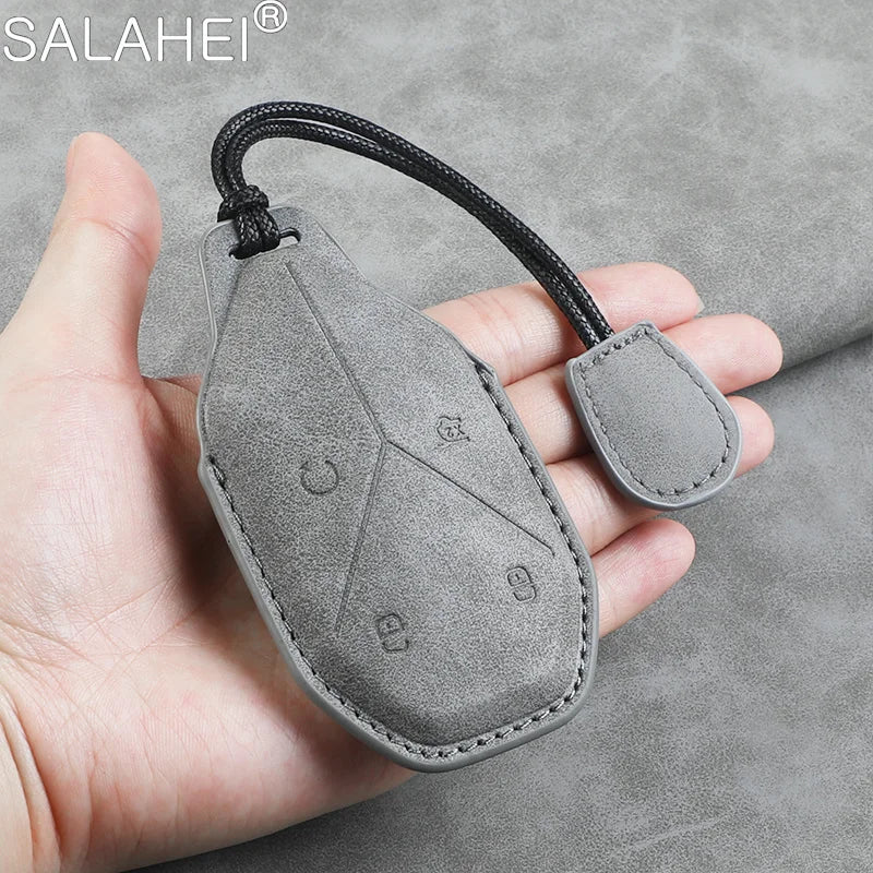 Étui de clé de voiture en cuir PU pour BYD Formula Leopard – Étui de clé élégant pour SUPER 3, SUPER 5, SUPER 8 et 9 avec porte-clés 