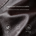 Sentubila Damen PU Lederjacke – Kaffee-Farbener Biker-Style Mantel mit Reverskragen, Lange Ärmel, Winddicht für Herbst & Winter