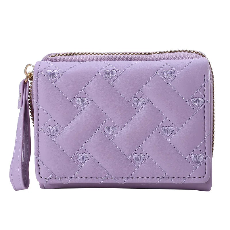 Kawaii Damen Mini-Geldbörse aus PU-Leder – Süße Kurz-Wallet mit Reißverschluss, Münzfach &amp; kompaktem Design