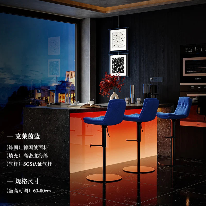 Moderner Leder-Barstuhl für Restaurant & Bar – Minimalistischer Designer Barhocker mit Rückenlehne, komfortabel & stilvoll