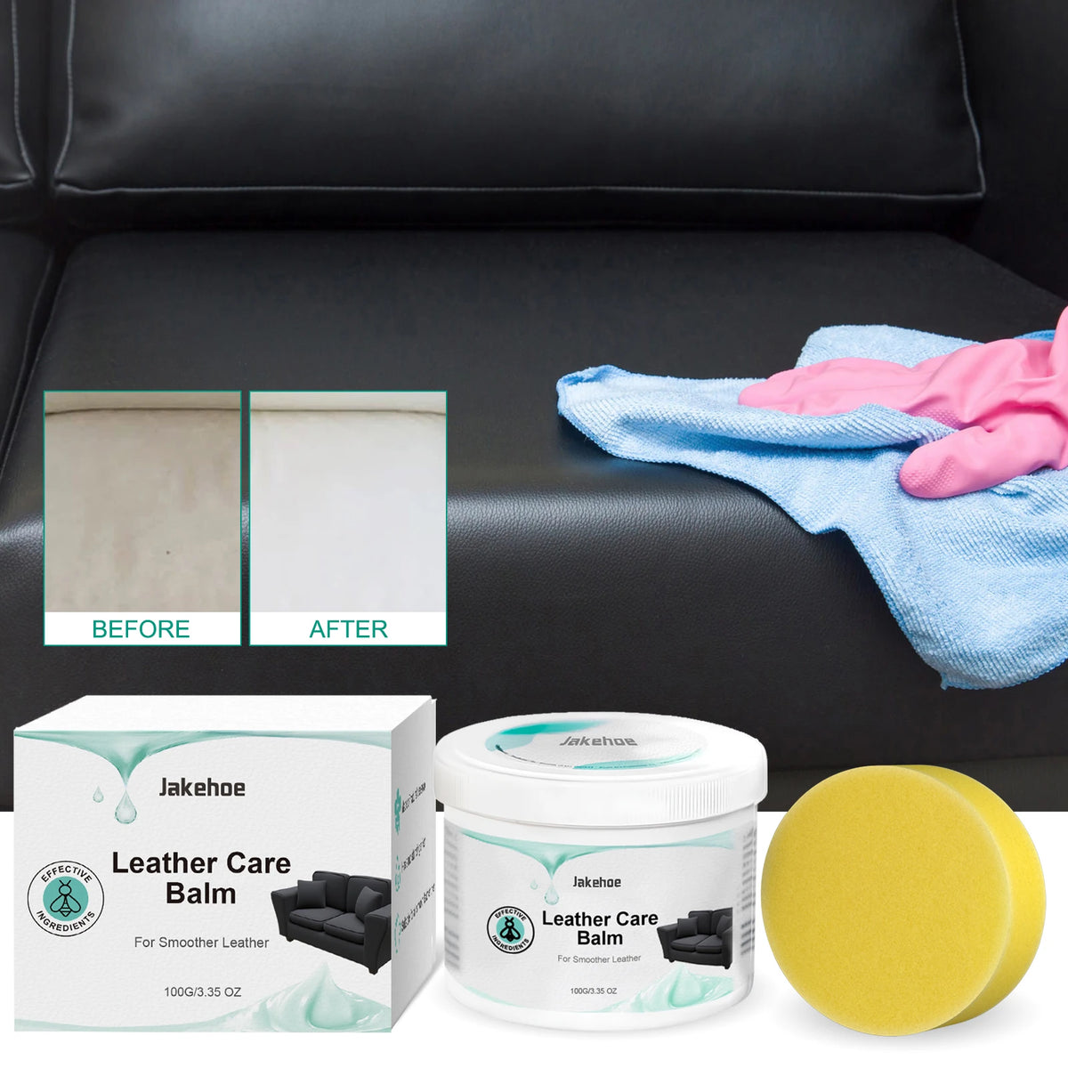 Leder Sofa Reparatur Creme – Pflege- &amp; Reparaturwachs gegen Kratzer, Risse &amp; Abnutzung für Ledermöbel 