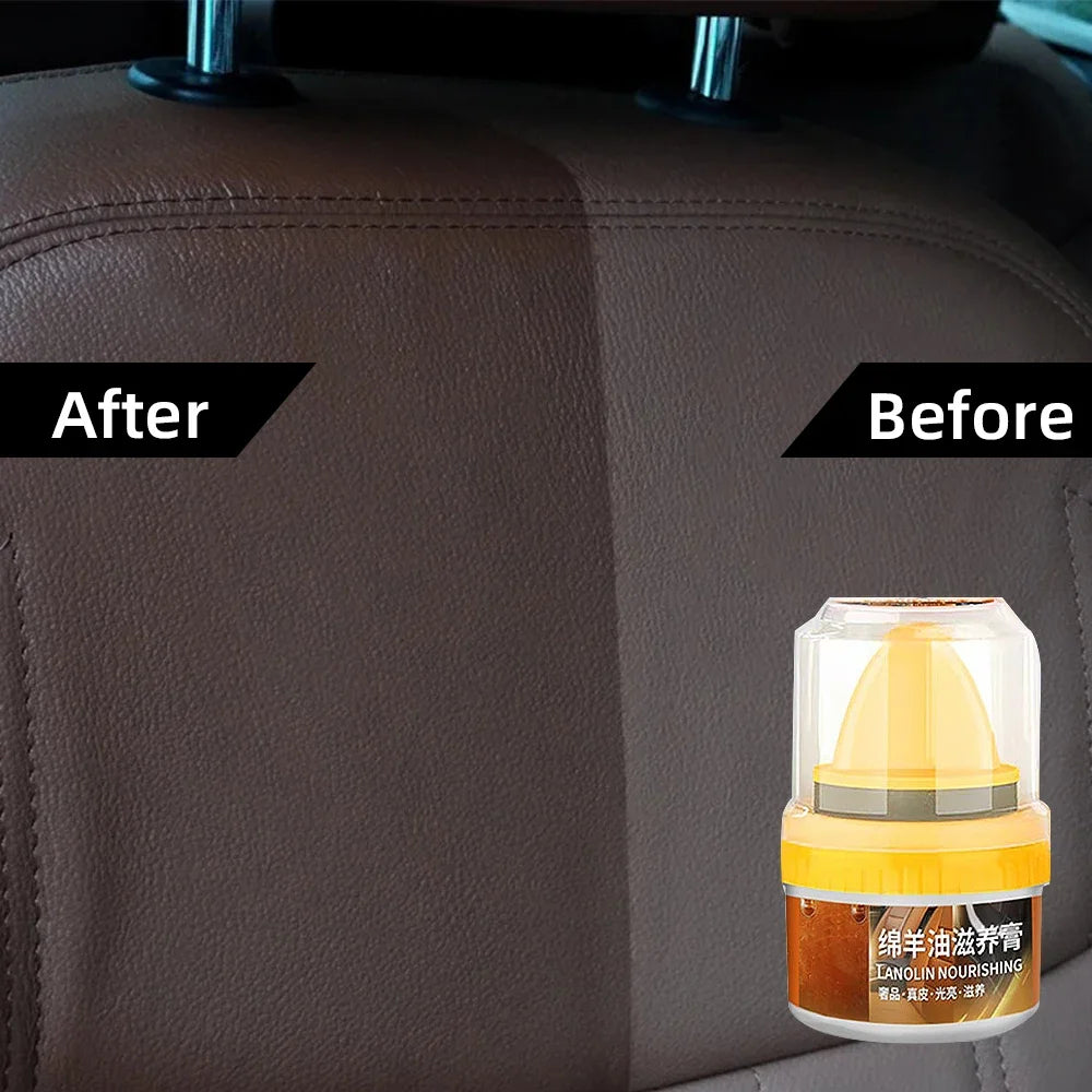 Leder Schuhpflege Creme & Reparaturwachs – Glanzpolitur mit Pflegeeffekt für Schuhe, Stiefel, Taschen & Auto-Innenraum (50 ml)